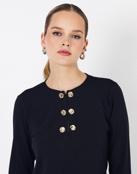 Top with gold button