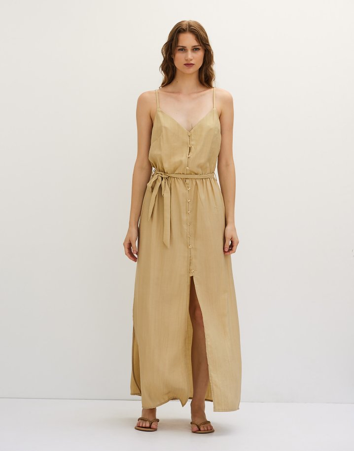 Maxi dress with buttons
