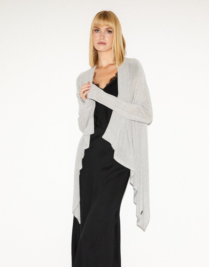 Asymmetric knit cardigan