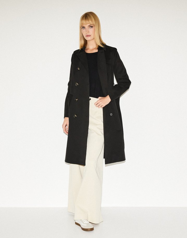 Trench coat with belt