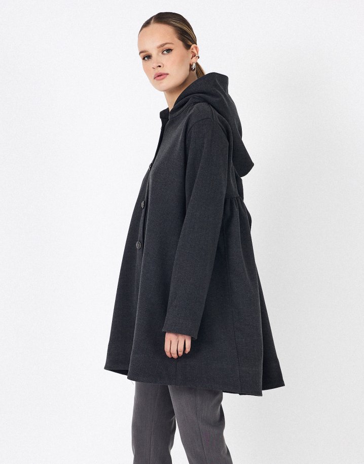 Coat with bow