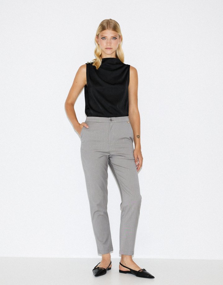 Pinstripe trousers