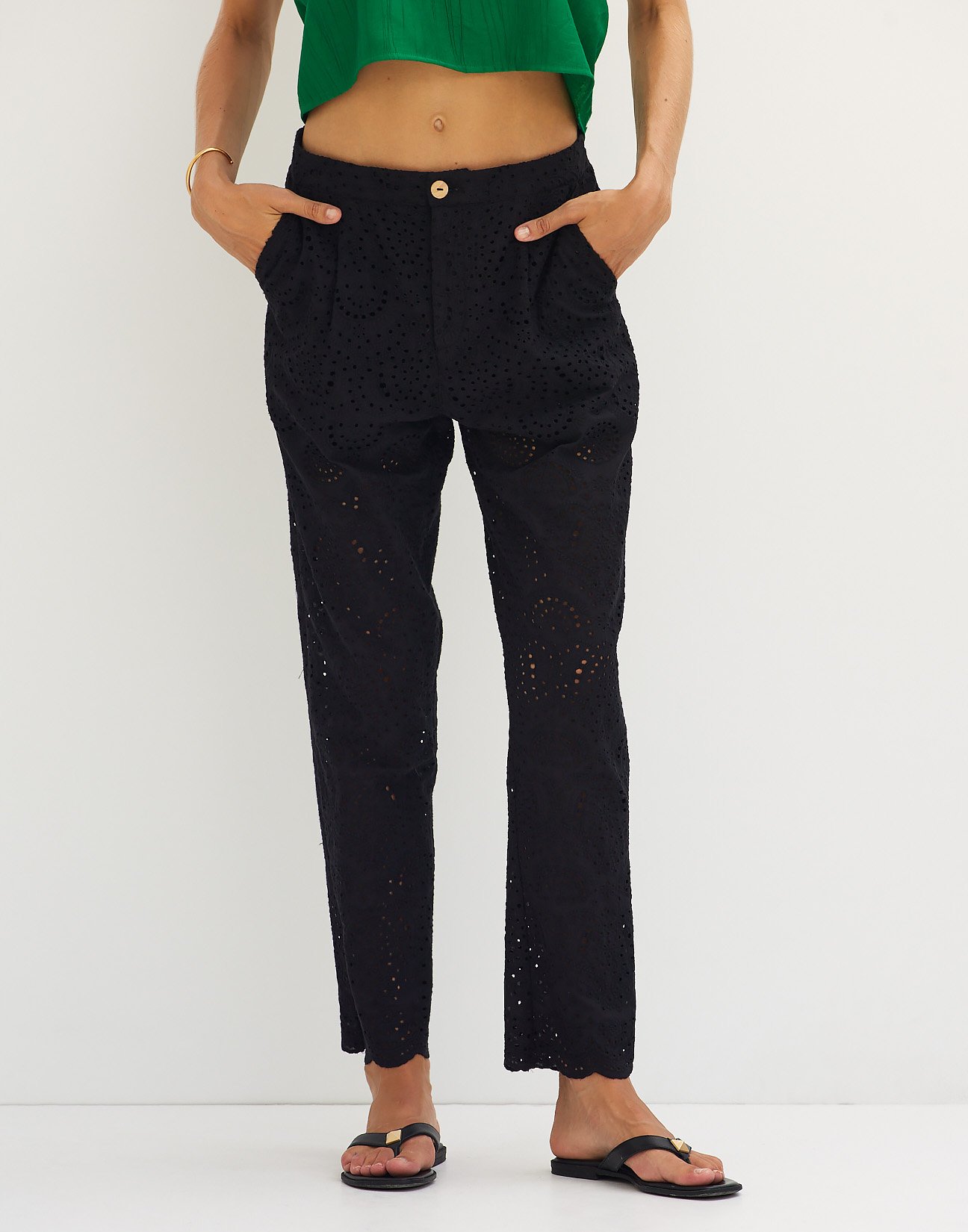 Embroidery trousers