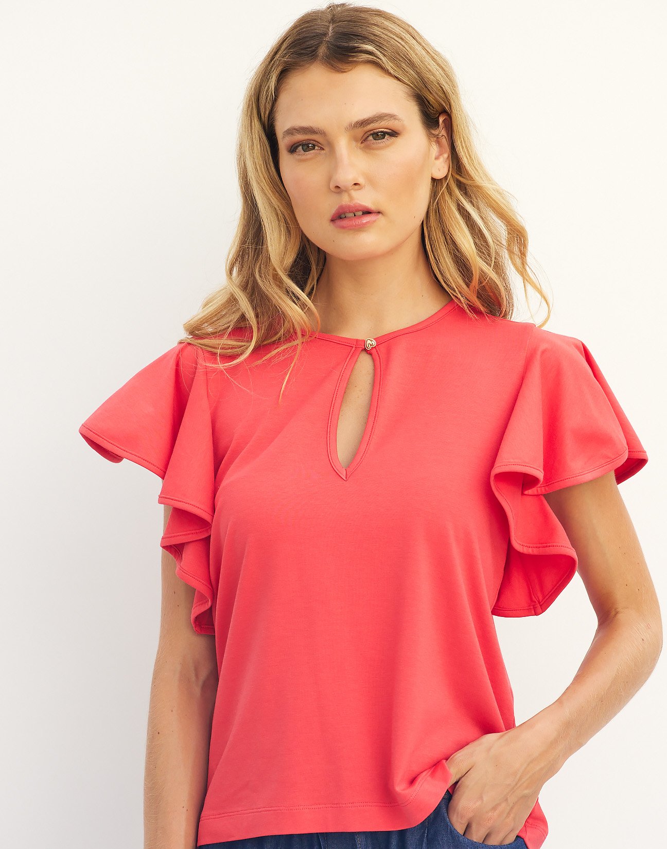 Top with ruffles