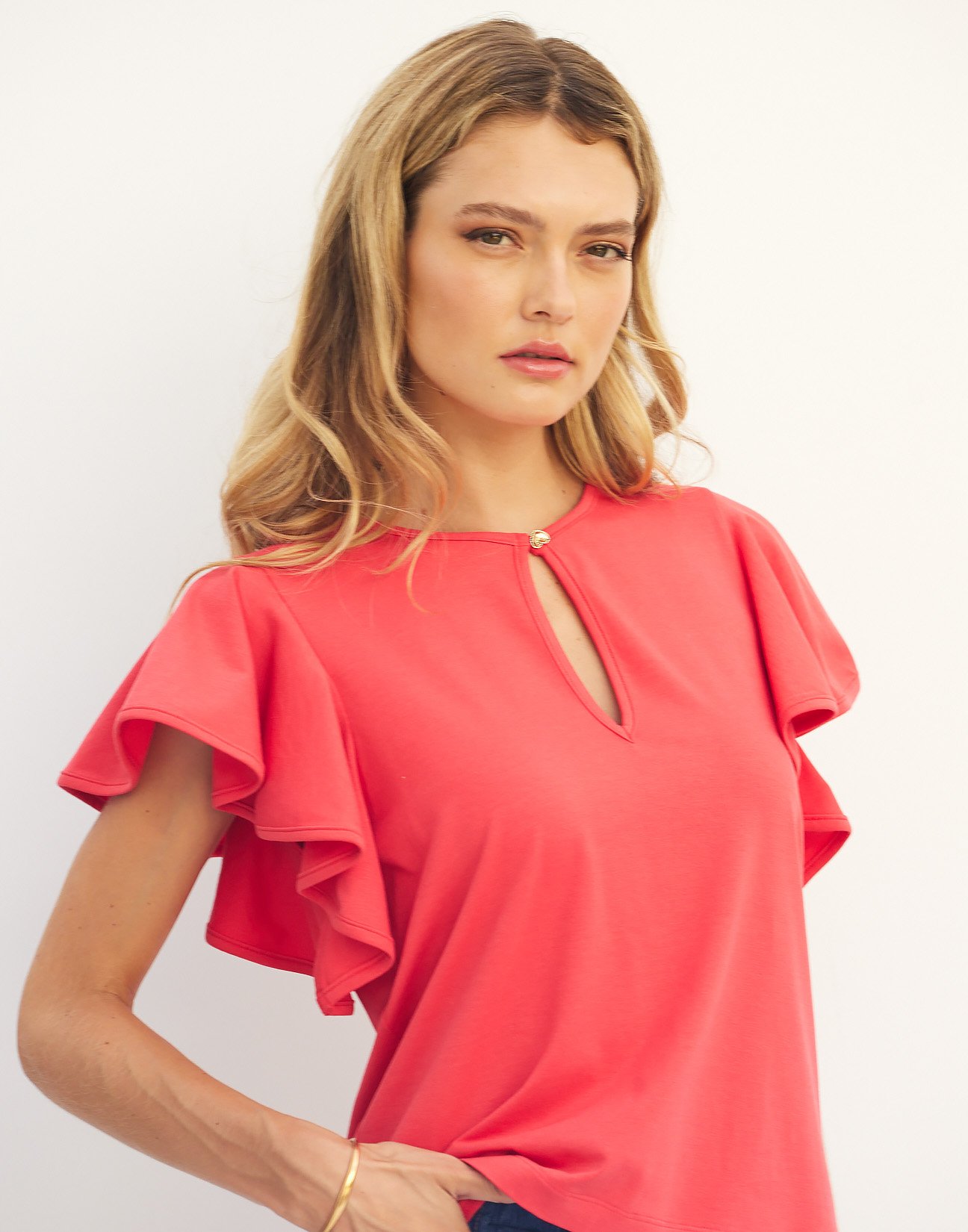 Top with ruffles