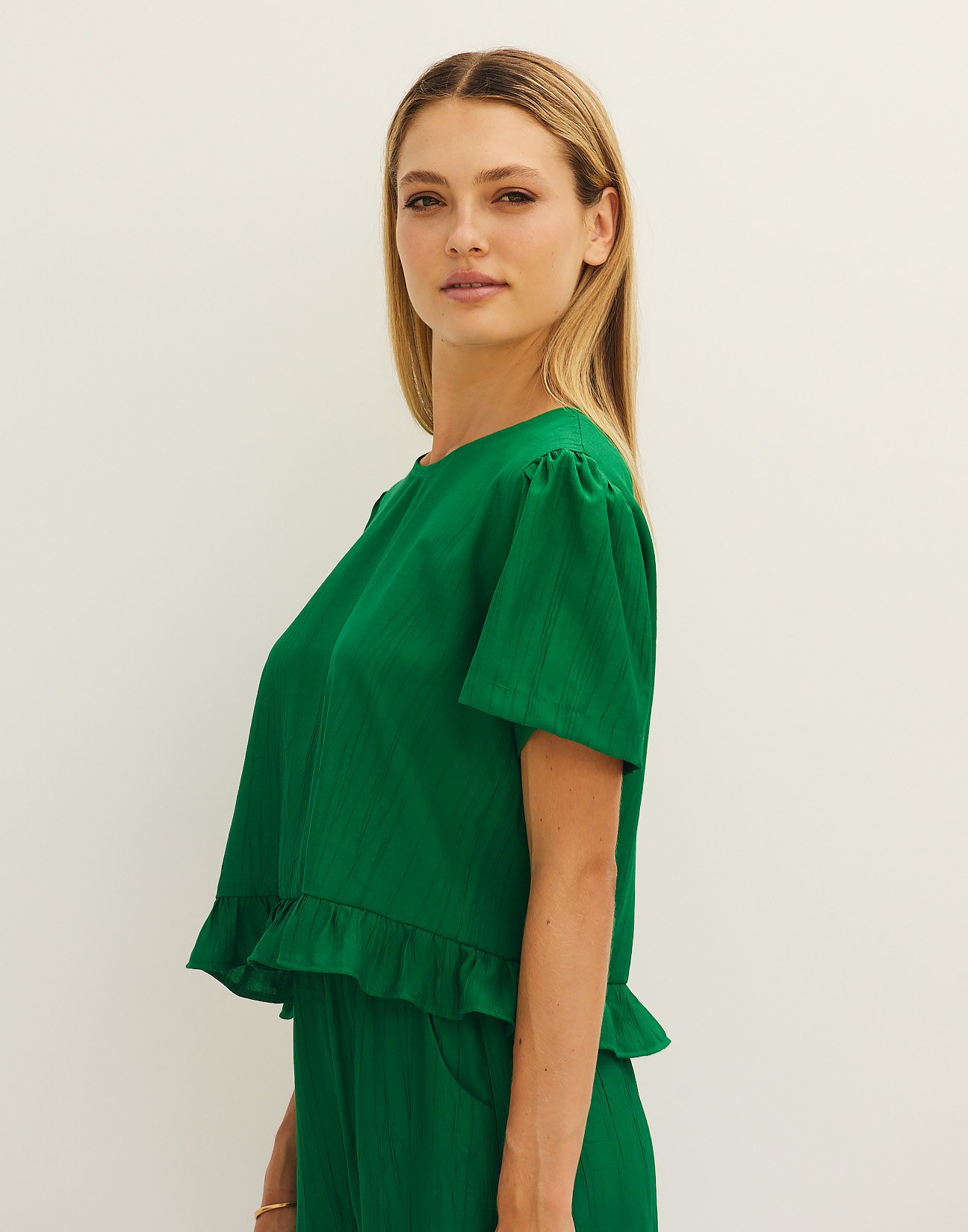 Blouse with ruffles