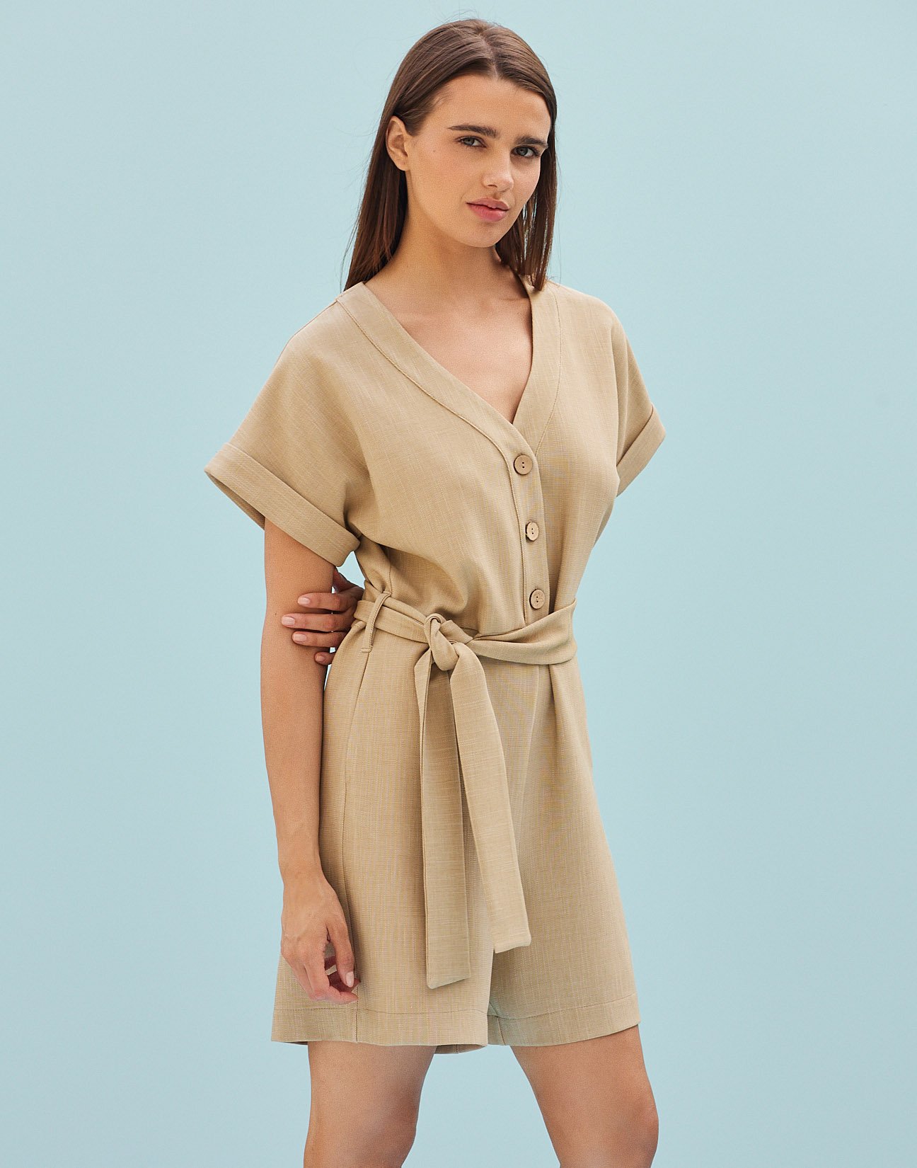 Playsuit with belt