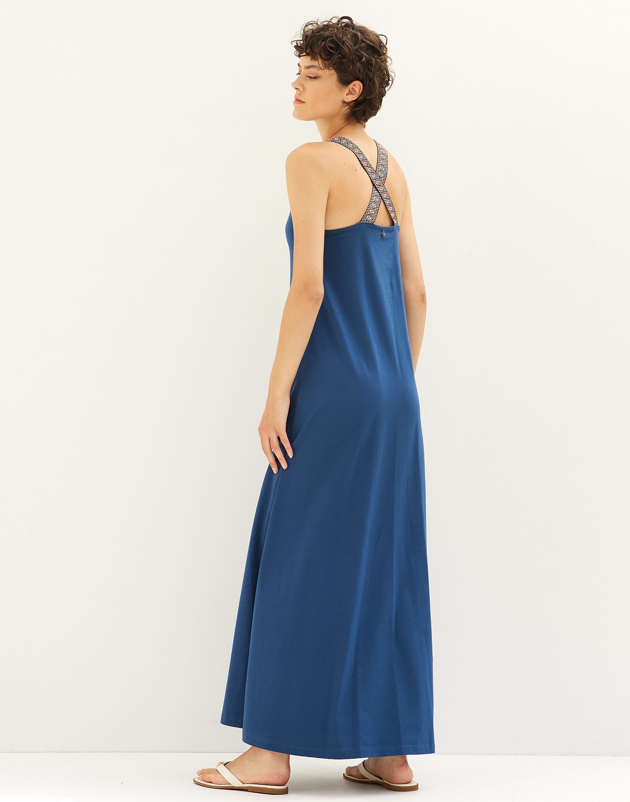 Maxi dress with tape
