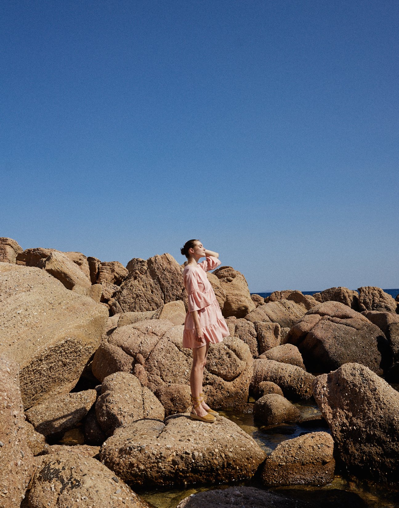 Linen mini dress