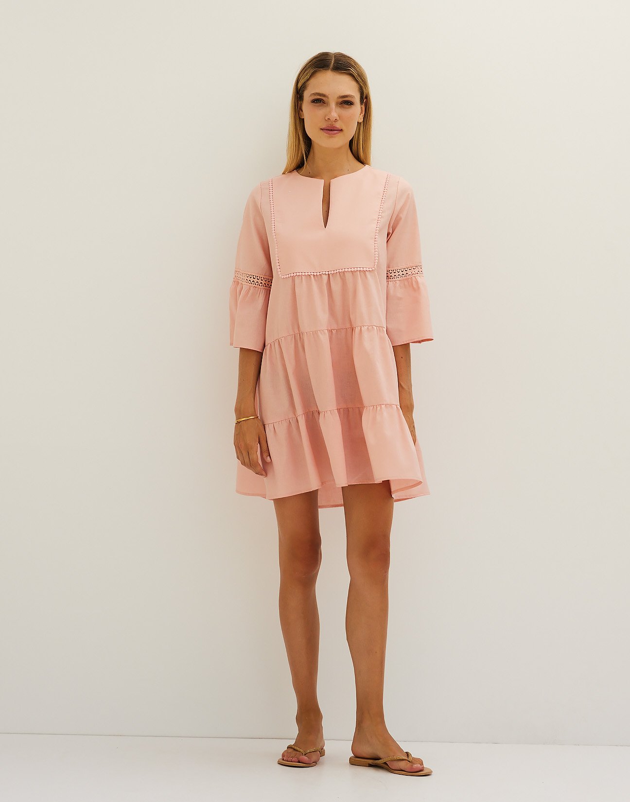 Linen mini dress