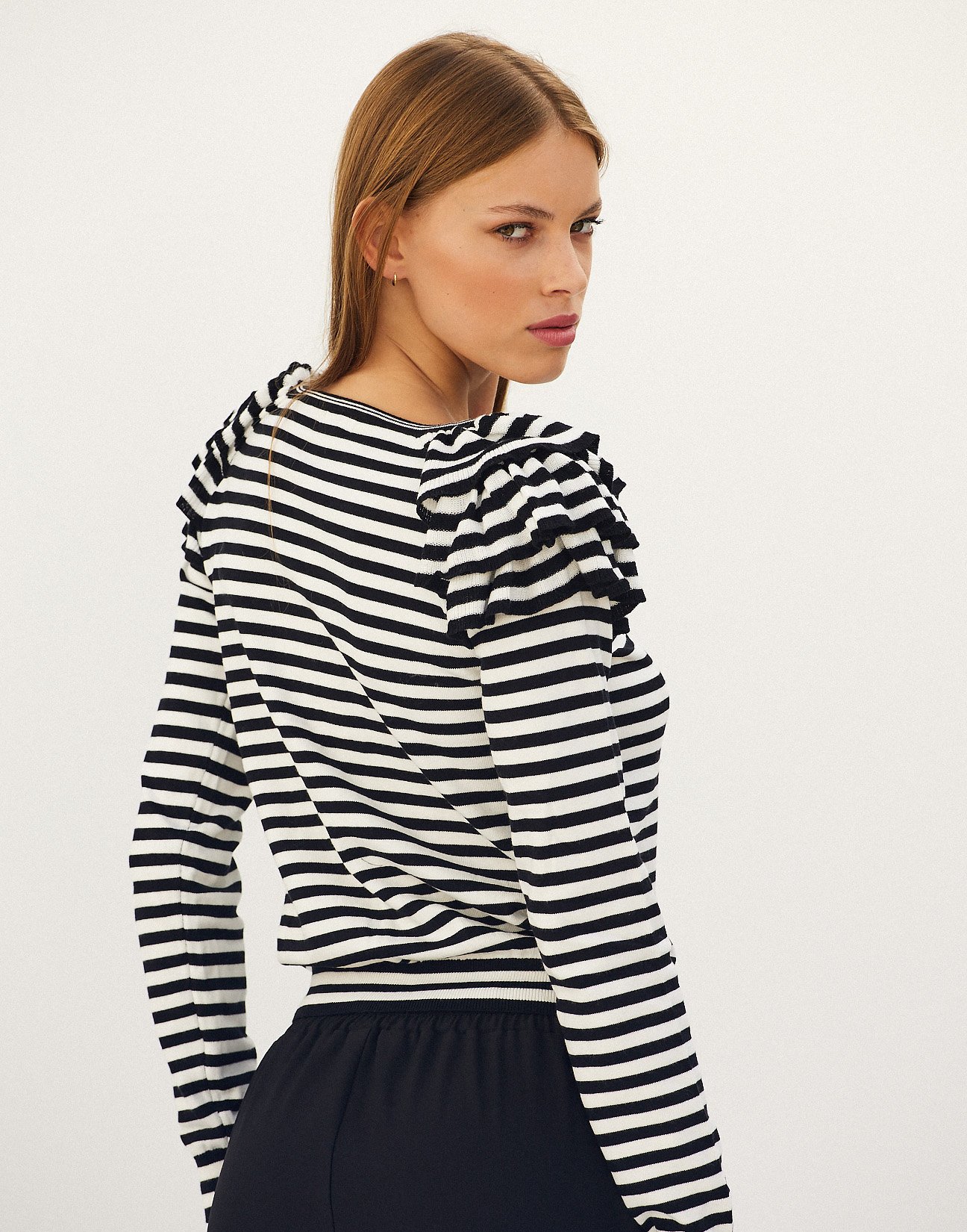 Striped knit cardiagn