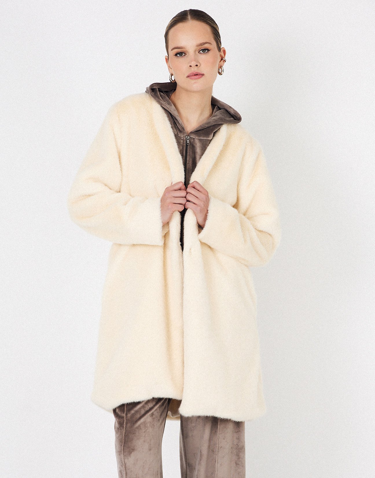 Faux fur coat