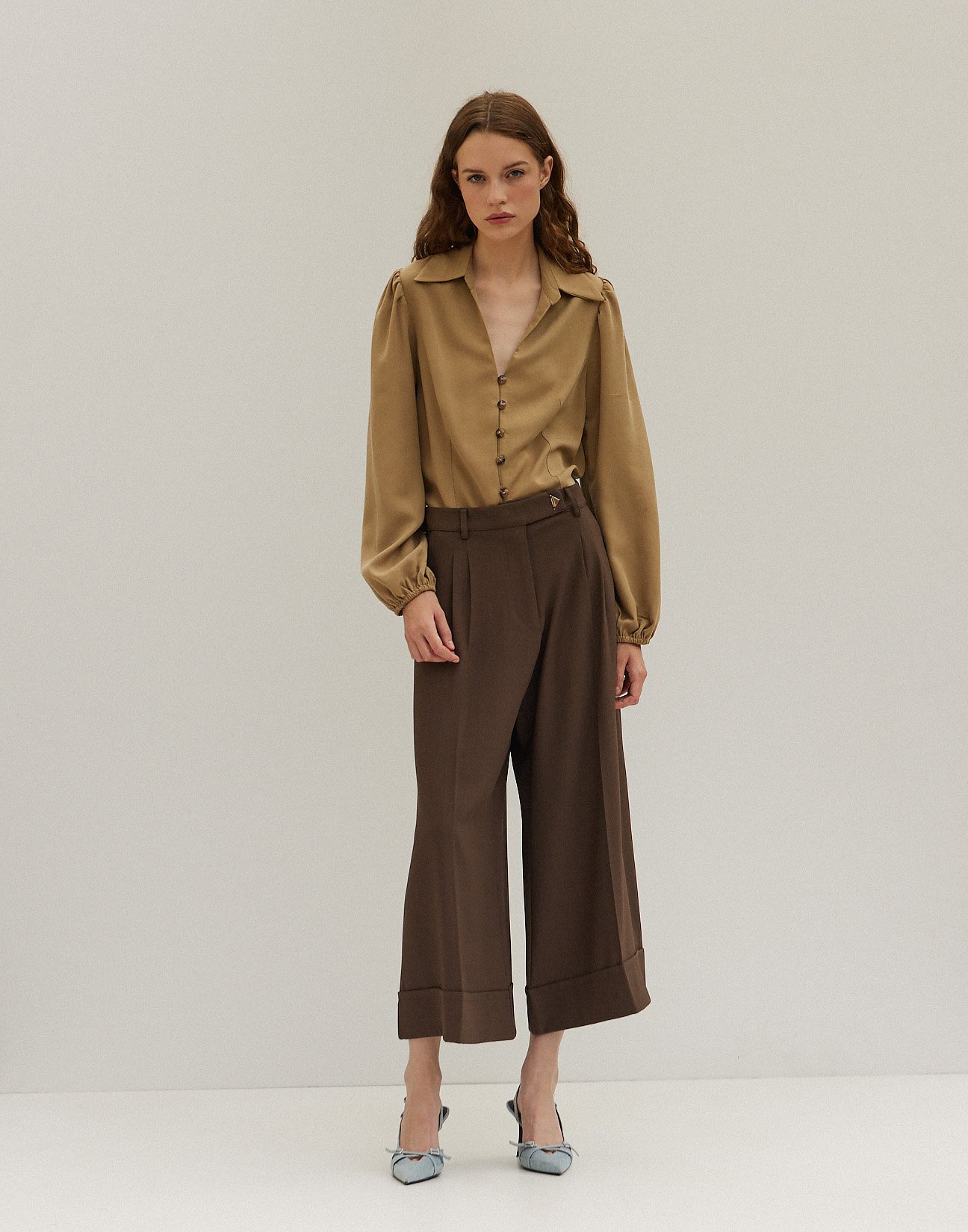 High waist culotte trousers