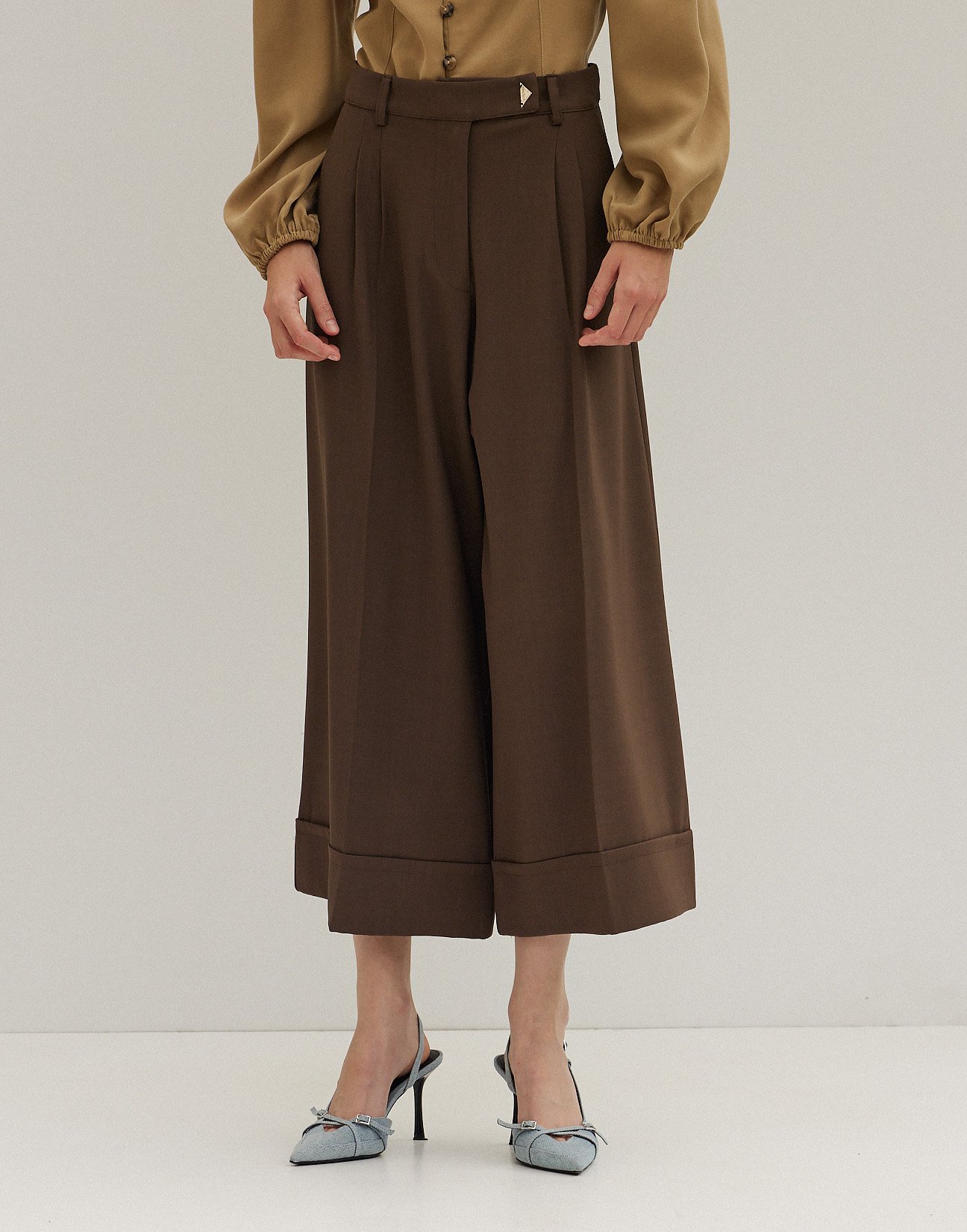 High waist culotte trousers