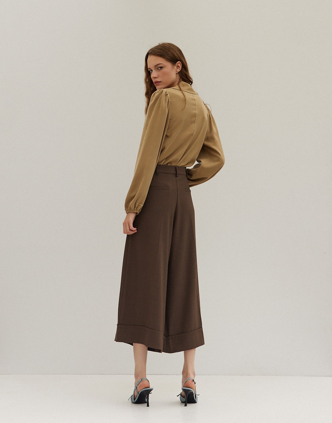 High waist culotte trousers