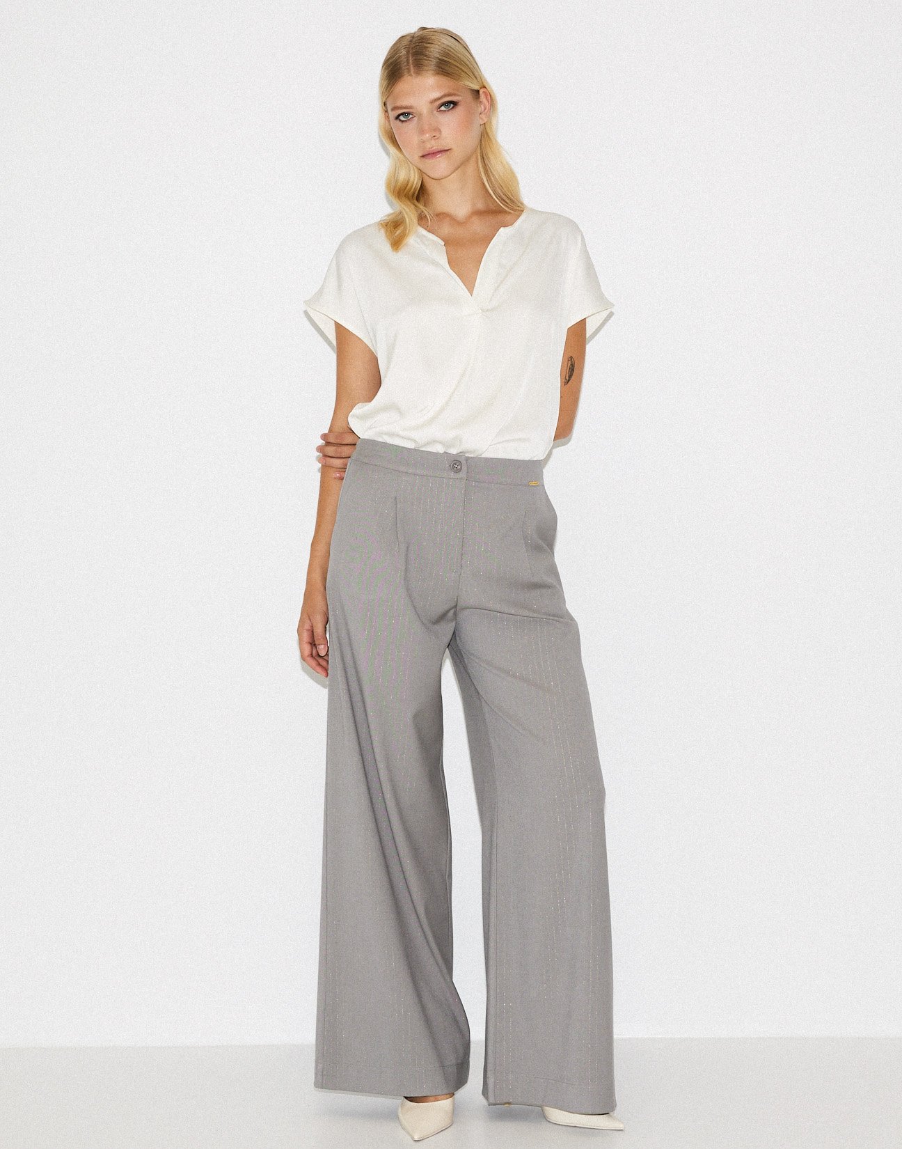 Pinstripe trousers