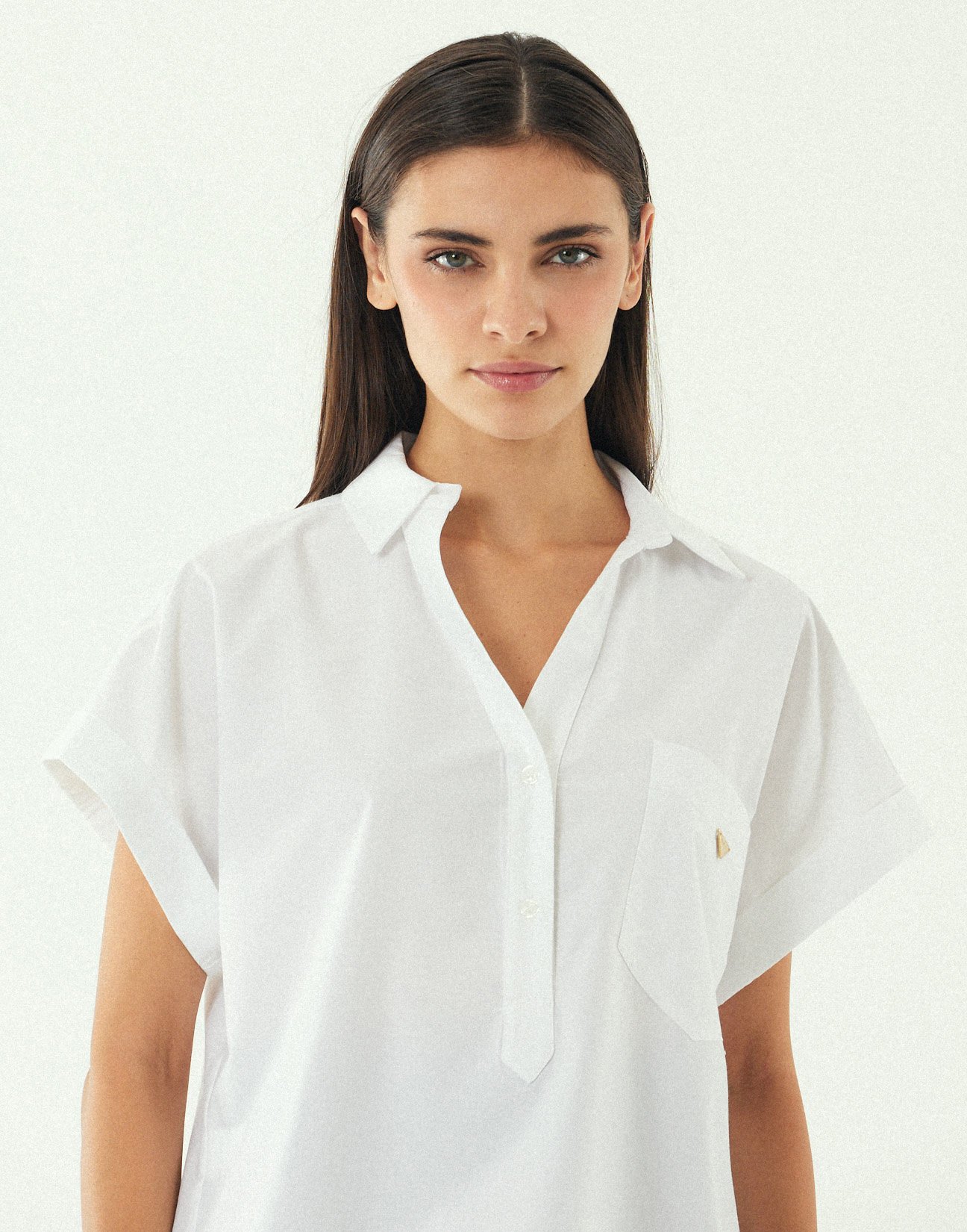 Poplin shirt with pocket