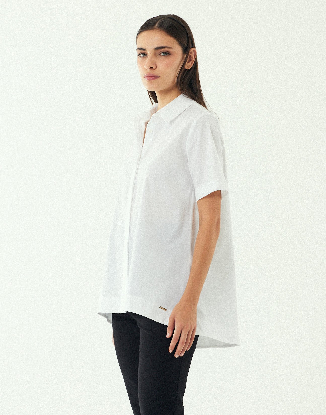 Oversized poplin shirt