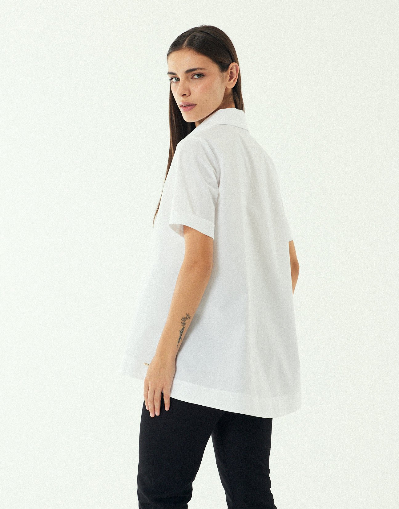 Oversized poplin shirt