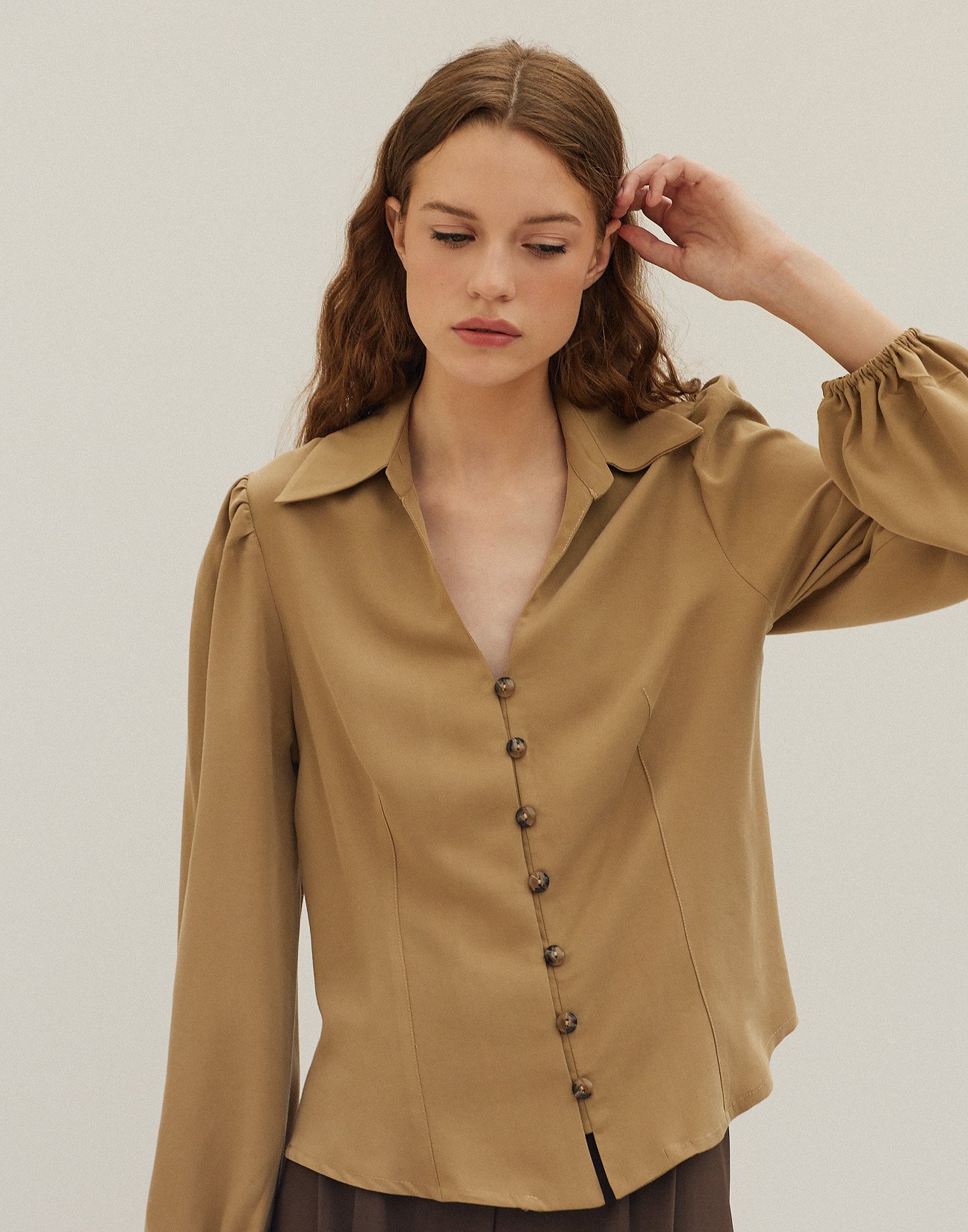 V neckline shirt