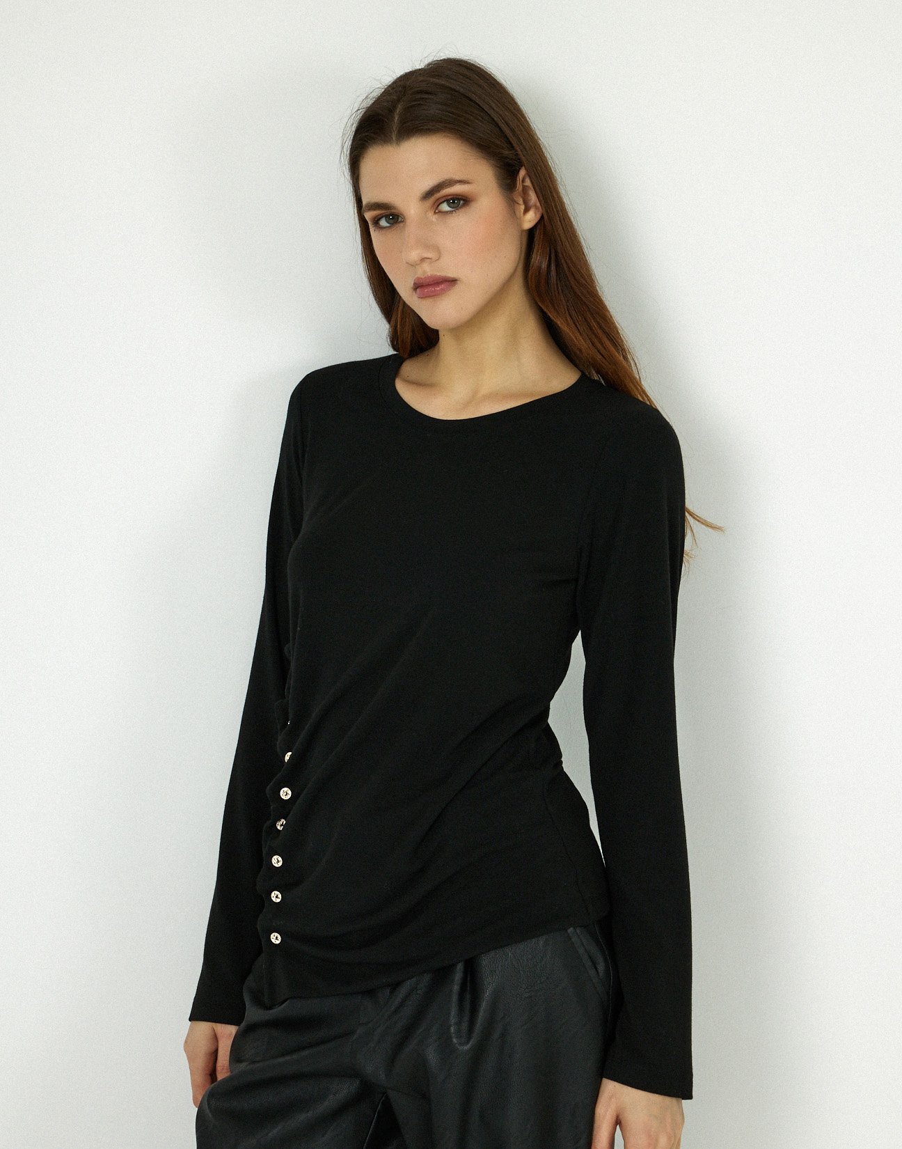 Blouse with button