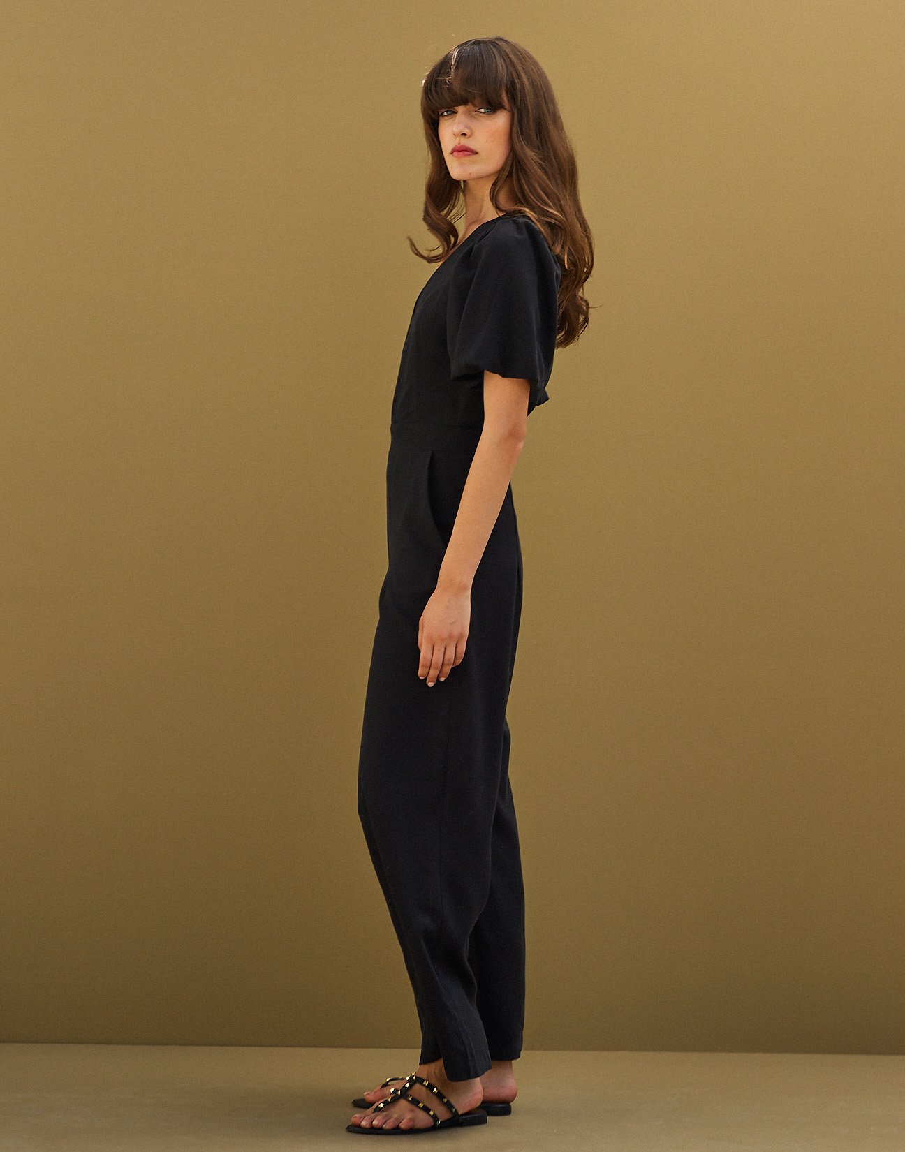 Jumpsuit with balloon sleeves