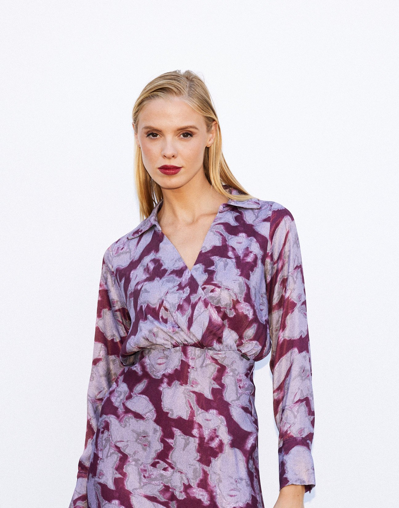 Printed wrap dress