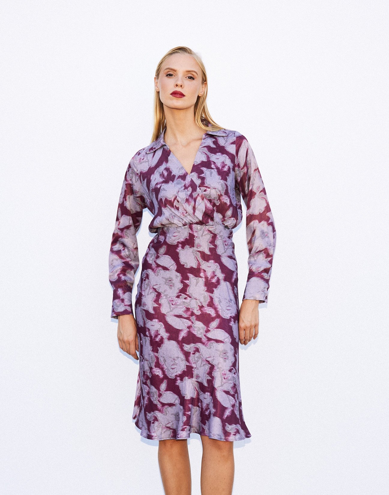 Printed wrap dress