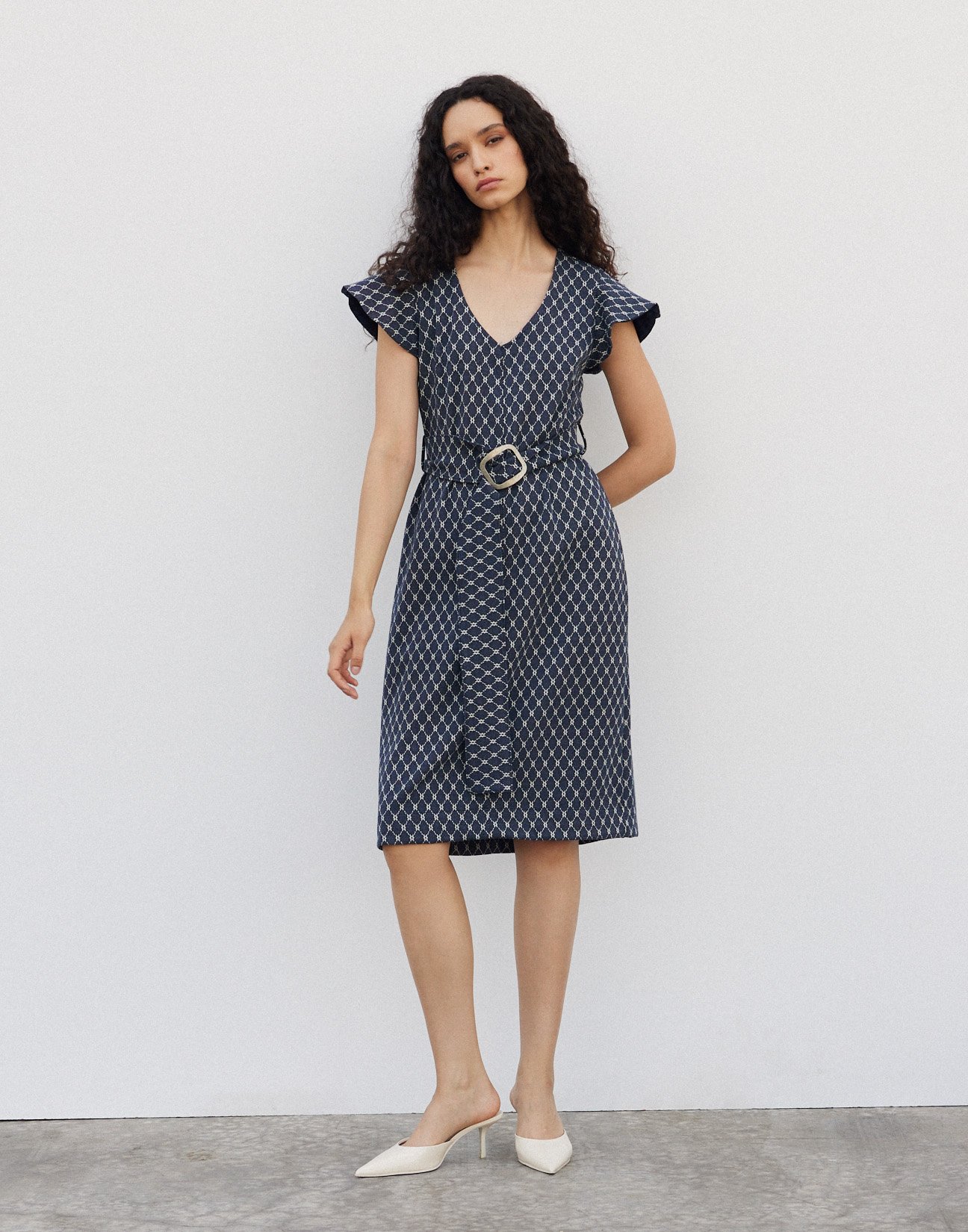 Jacquard midi dress