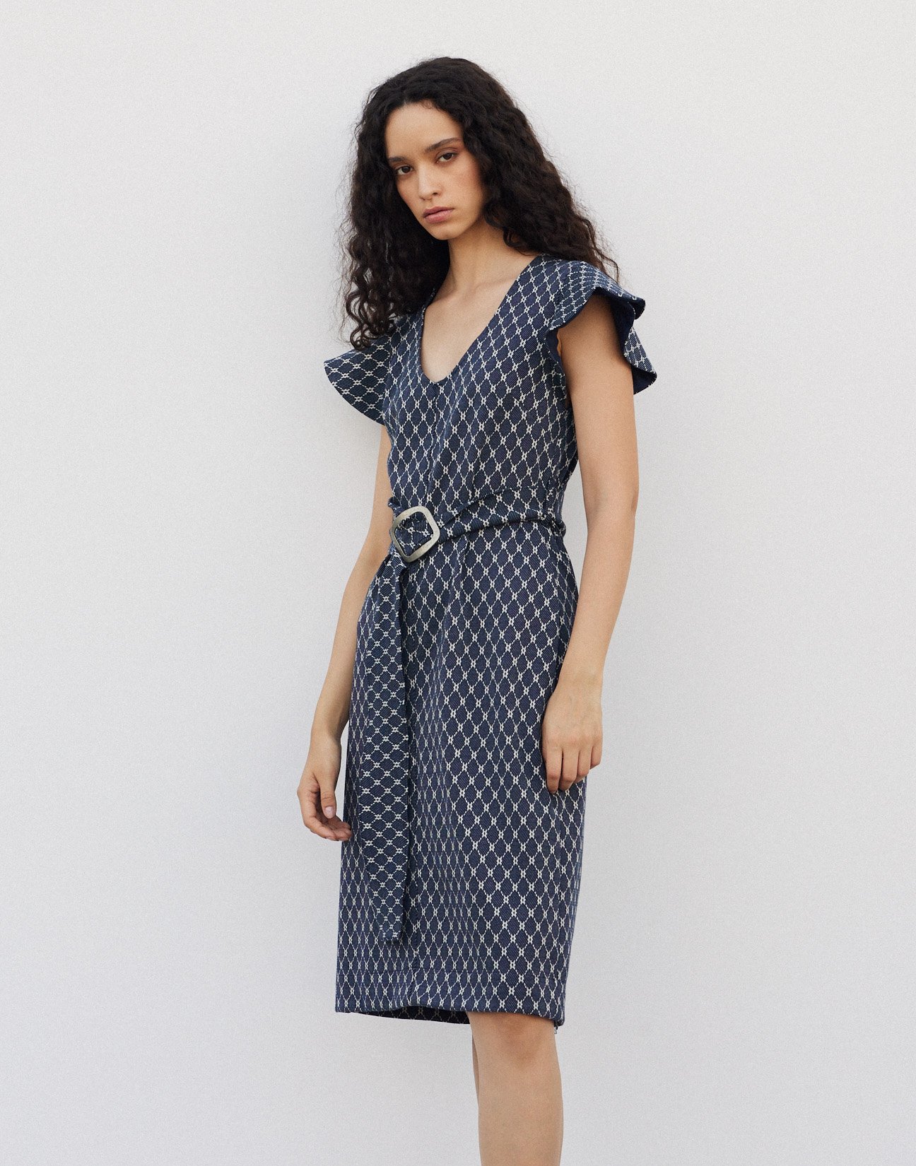 Jacquard midi dress