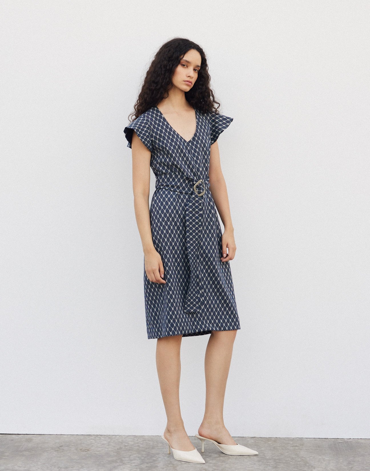 Jacquard midi dress