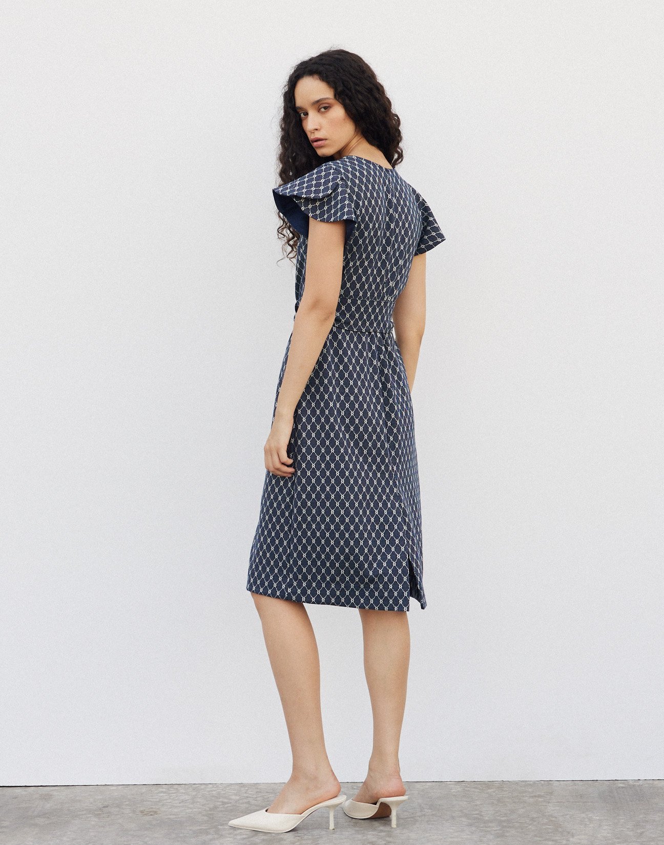 Jacquard midi dress