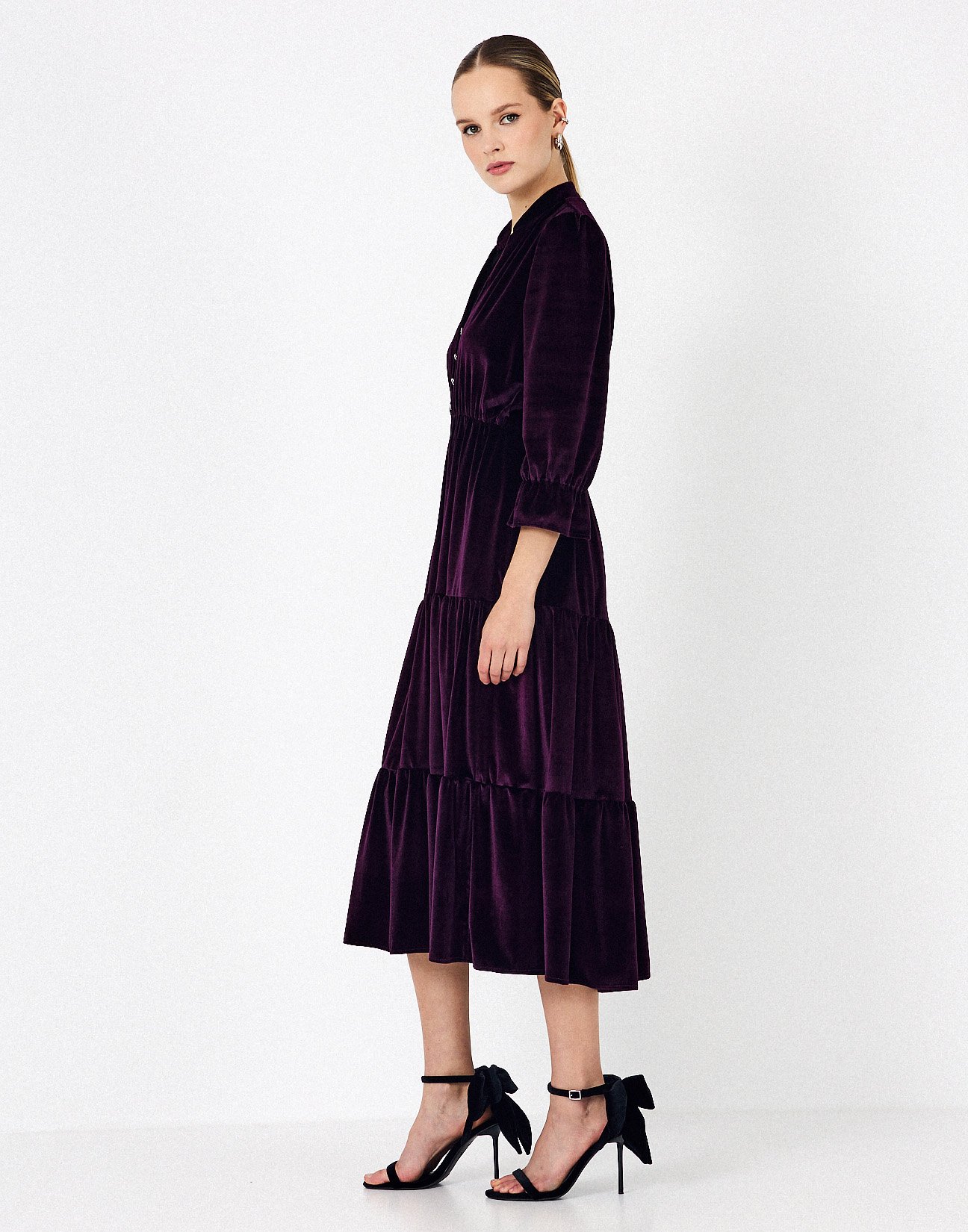 Velvet midi dress