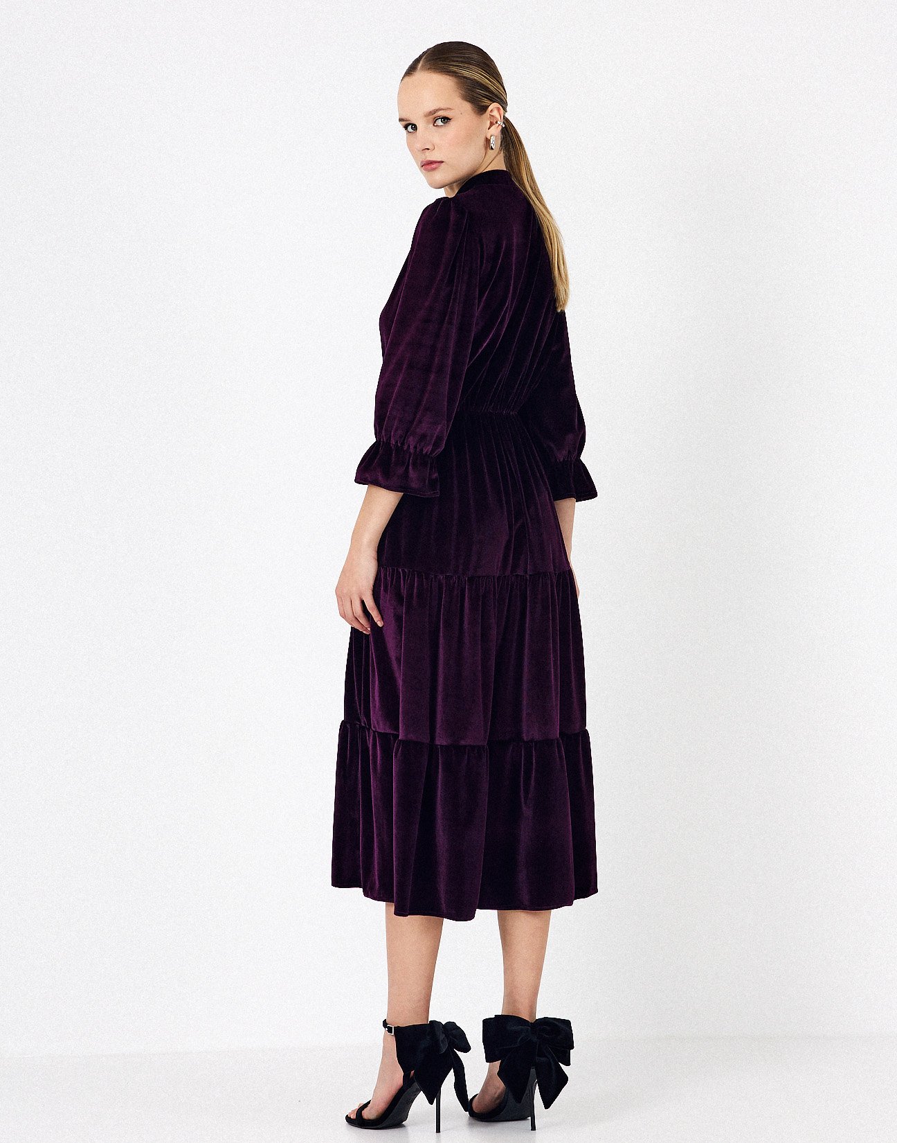 Velvet midi dress