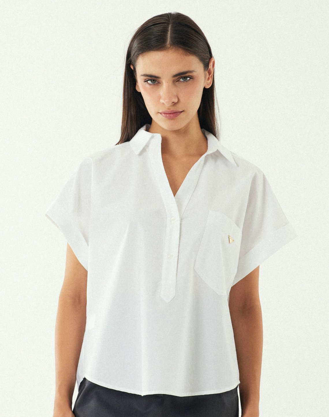 Poplin shirt with pocket