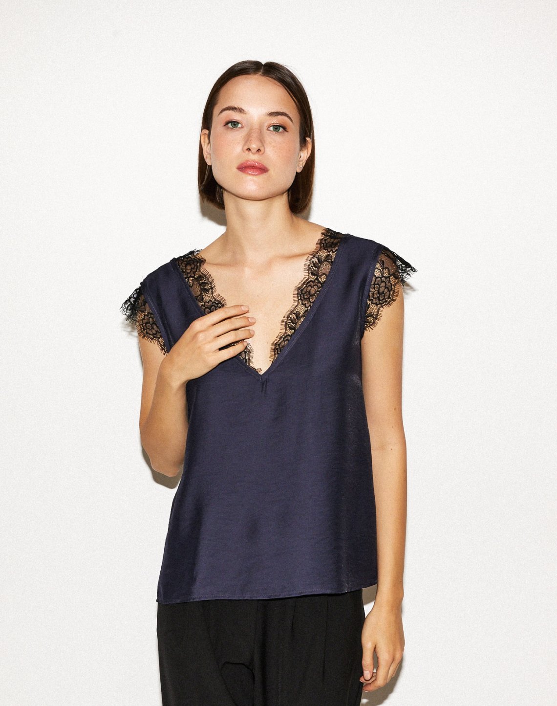 Top with lace