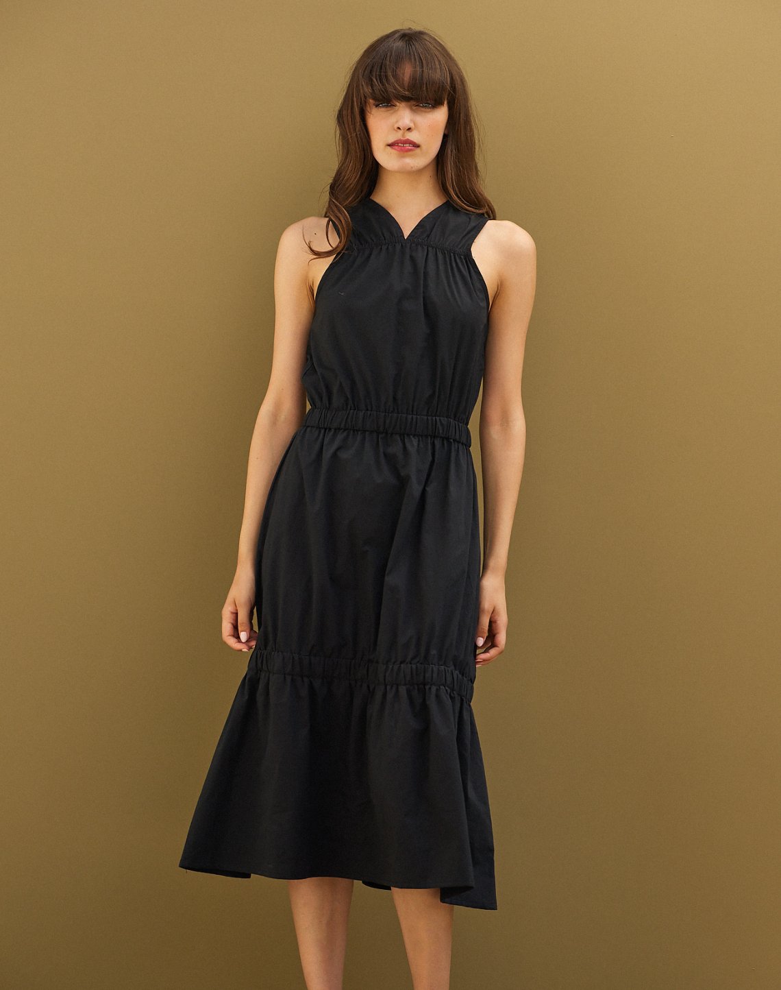 Sleeveless poplin dress